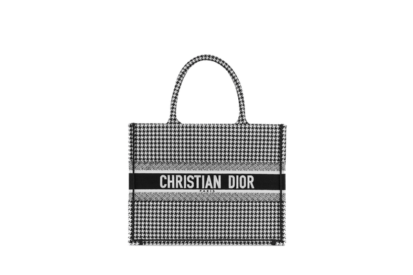 DIOR BOOK TOTE ハウンドトゥース エンブロイダリー